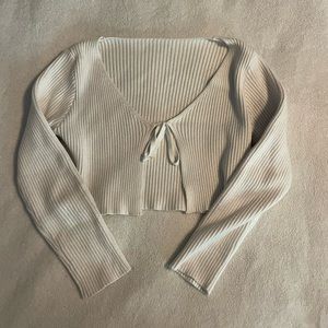 Amazon white cropped sweater